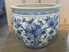 Legend of Asia Home Decor Legend of Asia Blue And White Porcelain Peach Dragon And Phoenix Planter