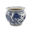 Legend of Asia Home Decor Legend of Asia Blue And White Porcelain Pot Planter Dragon Motif