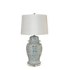 Legend of Asia Lighting Legend of Asia Blue And White Porcelain Seagrass Double Happiness Temple Jar Lamp