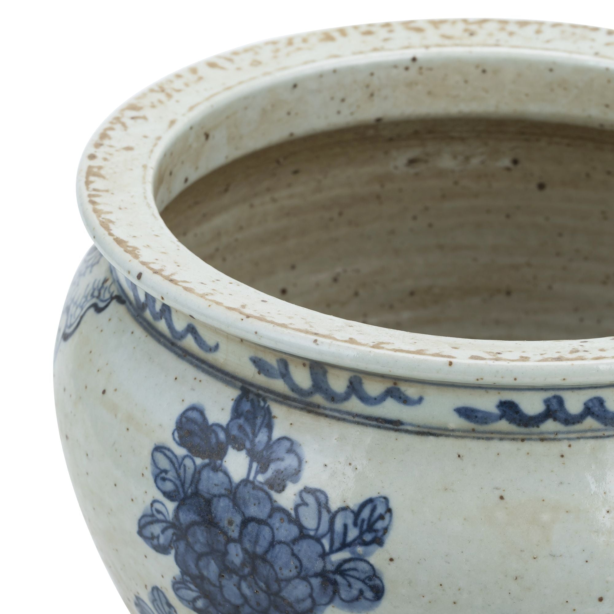 Legend of Asia Home Decor Legend of Asia Blue And White Small Planter Flower With Pheasant