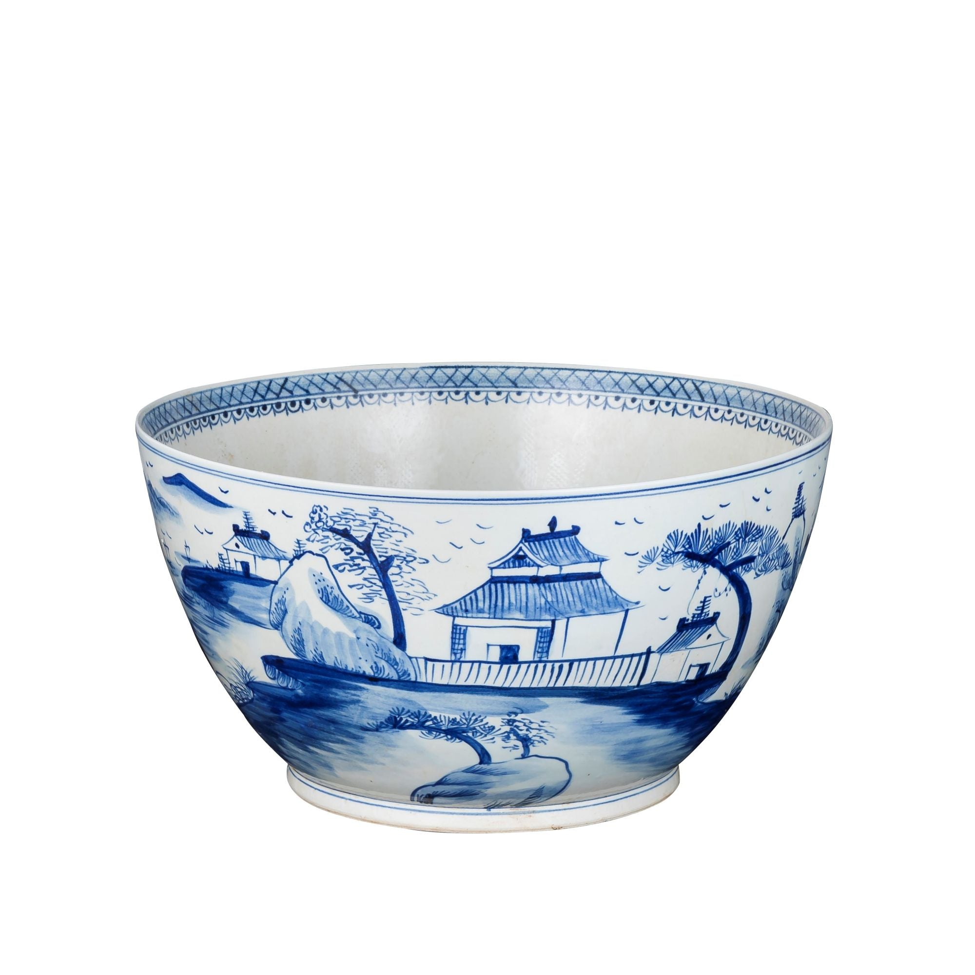 Legend of Asia Home Legend of Asia Blue And White Village House Porcelain Bowl
