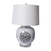 Legend of Asia Lighting Legend of Asia Blue And White Yuan Longevity Jar Table Lamp