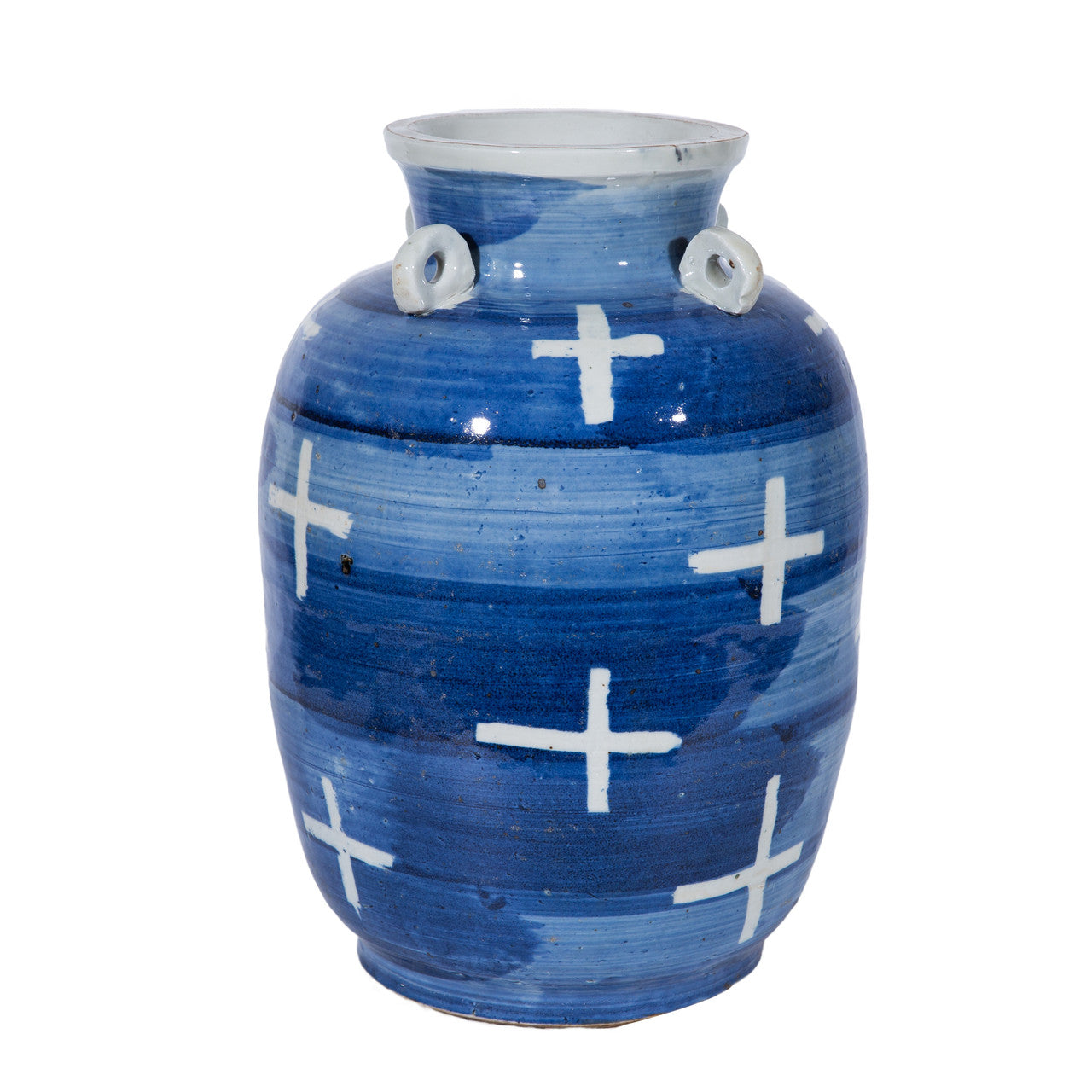 Legend of Asia Home Legend of Asia Blue Cross Four Ring Jar