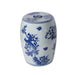 Legend of Asia Home Decor Legend of Asia Blue & White Floral Birds Motif Porcelain Garden Stool