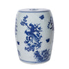 Legend of Asia Home Decor Legend of Asia Blue & White Floral Birds Motif Porcelain Garden Stool