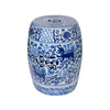 Legend of Asia Home Legend of Asia Blue & White Garden Stool Twisted Lotus Kirin Motif