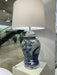 Legend of Asia Lighting Legend of Asia Blue & White Magnolia Pheasant Porcelain Temple Jar Lamp Acrylic Base