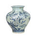Legend of Asia Home Legend of Asia Blue White Plum Blossom Fluted Jar -