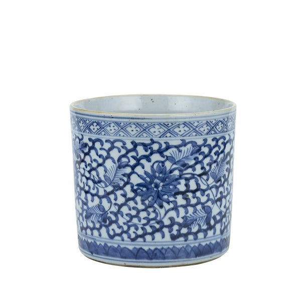 Legend of Asia Home Decor Legend of Asia Blue & White Porcelain Climbing Vines Orchid Pot