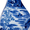 Legend of Asia Home Decor Legend of Asia Blue & White River Village Tapered Square Vase