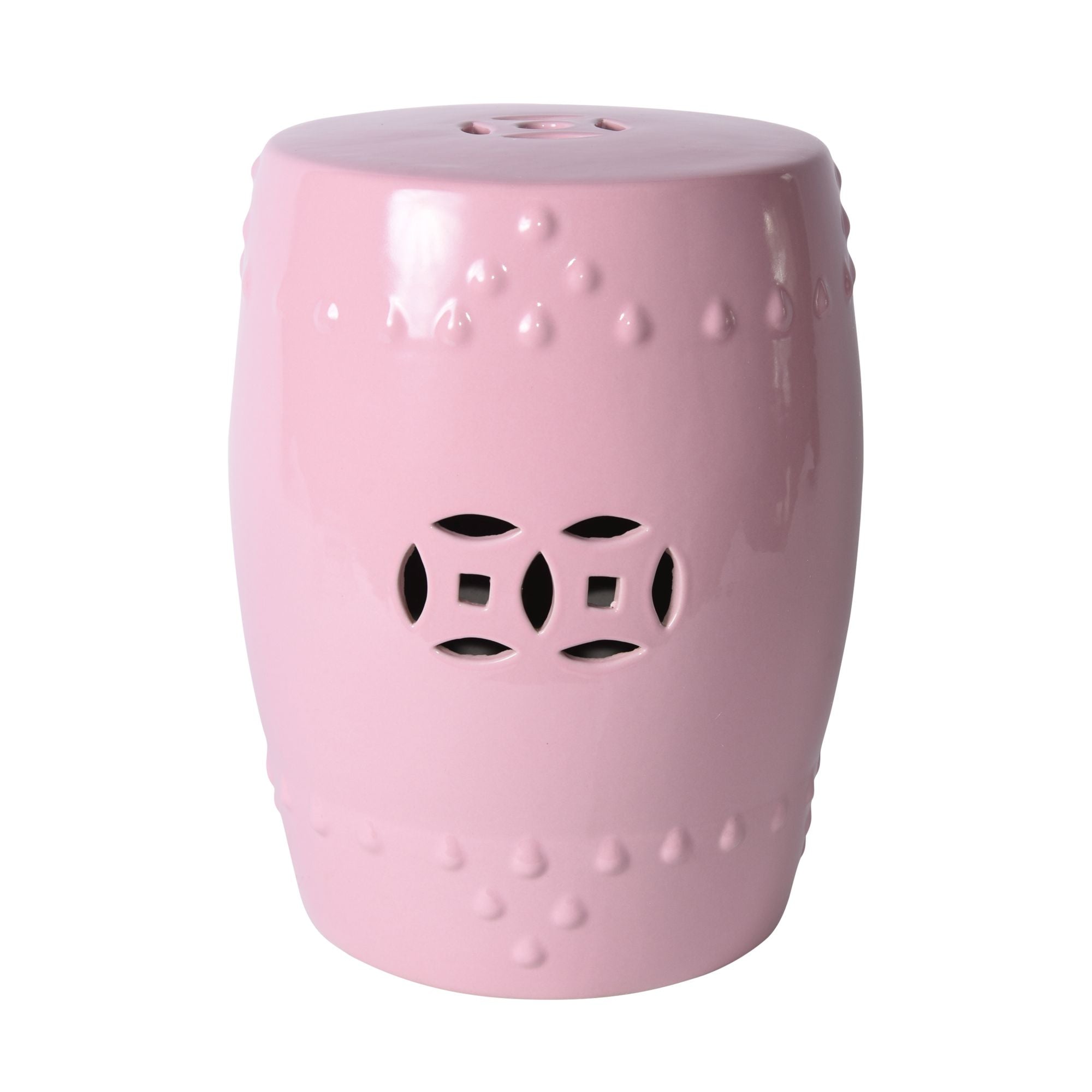 Legend of Asia Home Legend of Asia Blush Pink Garden Stool