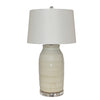 Legend of Asia Lighting Legend of Asia Busan White Flat Lidded Jar S Lamp