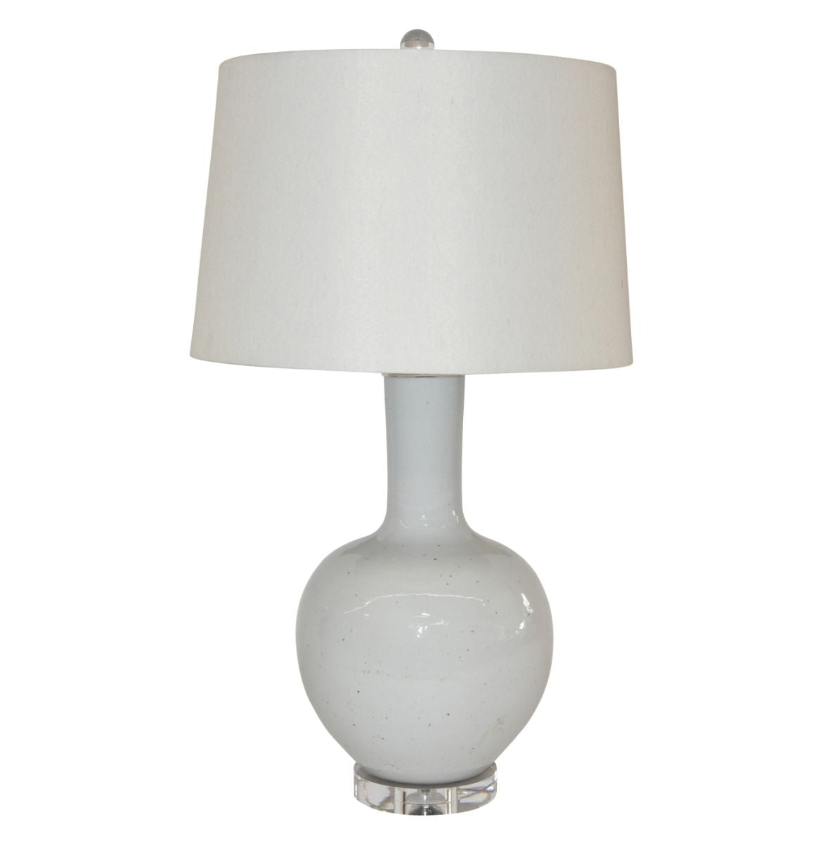 Legend of Asia Lighting Legend of Asia Busan White Globular Vase Small Lamp