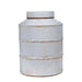 Legend of Asia Home Decor Legend of Asia Busan White Ribbed Tea Jar