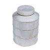 Legend of Asia Home Decor Legend of Asia Busan White Ribbed Tea Jar