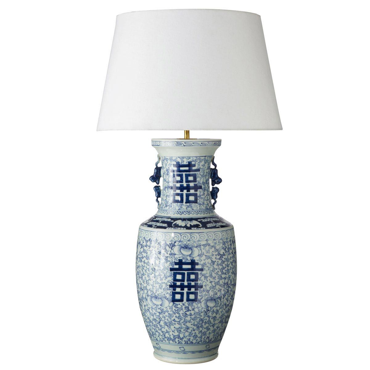 Legend of Asia Lighting Legend of Asia BW Double Happiness Flower Ear Vase