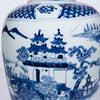 Legend of Asia Home Decor Legend of Asia BW Mountaintop Temple Ginger Jar