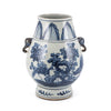 Legend of Asia Home Legend of Asia BW Pheasant Flower Jar With Elephant Handle