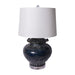 Legend of Asia Lighting Legend of Asia Carved Dragon Lotus Jar Speckled Indigo Lamp Acrylic Base
