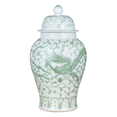 Legend of Asia Home Legend of Asia Celadon Dragon Lotus Temple Jar - Large
