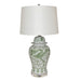 Legend of Asia Lighting Legend of Asia Celadon Dragon Mortif Porcelain Temple Jar Table Lamp Acrylic Base
