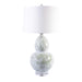 Legend of Asia Lighting Legend of Asia Celadon Lotus Dragon Gourd Lamp