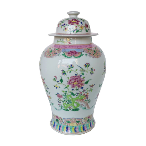 Legend of Asia Home Legend of Asia Chinoiserie Floral Temple Jar Multi-Colored