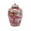 Legend of Asia Home Legend of Asia Coral Red Barn Jar Bird Motif Large