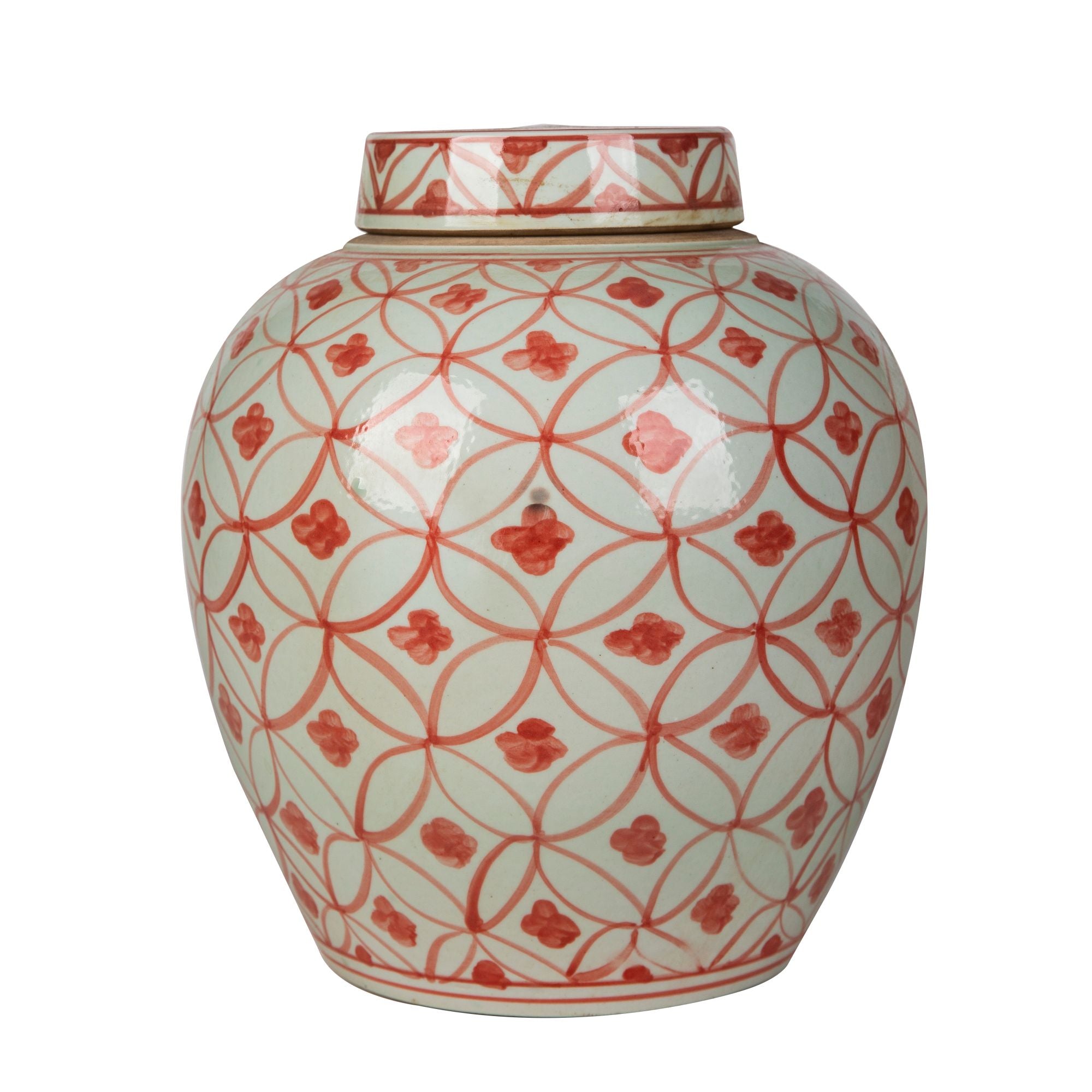 Legend of Asia Home Legend of Asia Coral Red Ming Jar Coin Motif