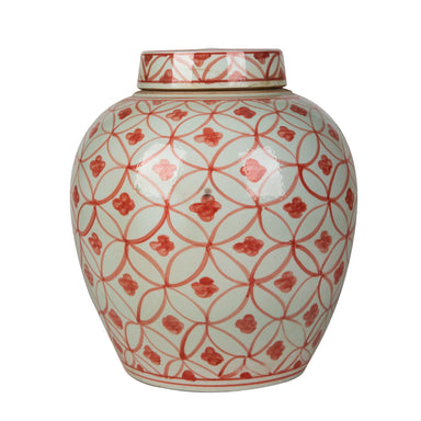 Legend of Asia Home Legend of Asia Coral Red Ming Jar Coin Motif
