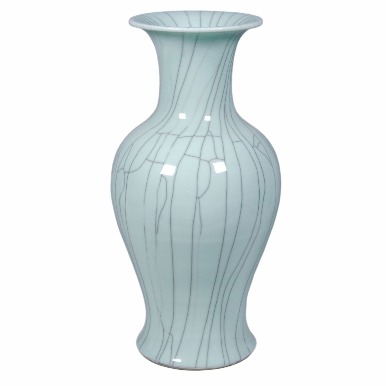 Legend of Asia Home Decor Legend of Asia Crackle Celadon Fish Tail Vase