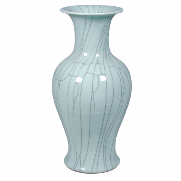 Legend of Asia Home Decor Legend of Asia Crackle Celadon Fish Tail Vase