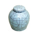 Legend of Asia Home Decor Legend of Asia Crackle Celadon Lidded Round Ming Jar