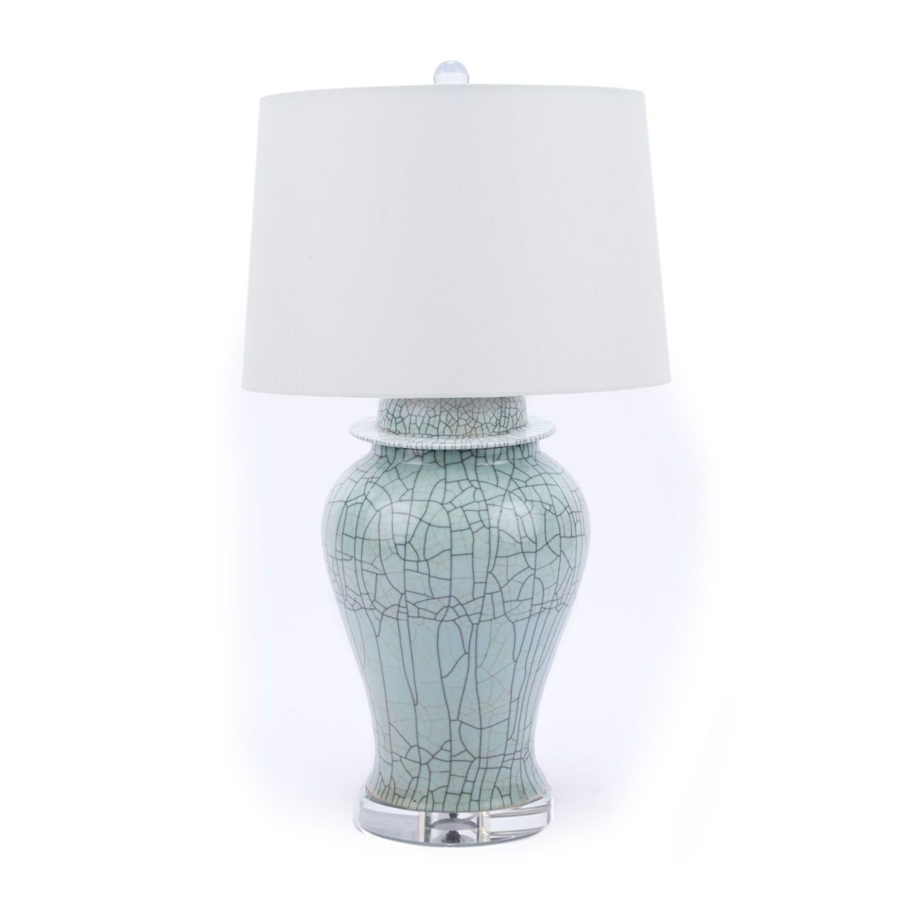 Legend of Asia Lighting Legend of Asia Crackle Celadon Temple Jar Lamp Medium