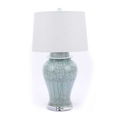 Legend of Asia Lighting Legend of Asia Crackle Celadon Temple Jar Lamp Medium