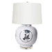 Legend of Asia Lighting Legend of Asia Crane Turtle Motif  Indigo Medallion Jar Table Lamp