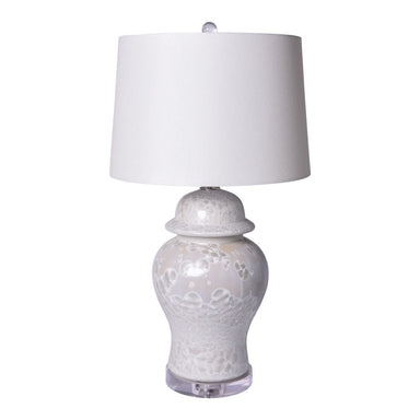 Legend of Asia Lighting Legend of Asia Crystal Shell Porcelain Temple Jar Lamp