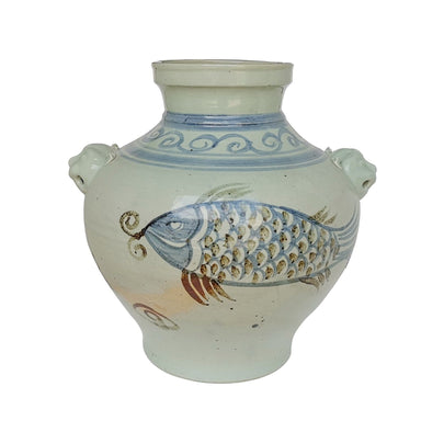 Legend of Asia Home Decor Legend of Asia Double Lion Handle Fish Jar Medium