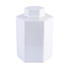 Legend of Asia Home Legend of Asia Hex Tea Jar 14H - White