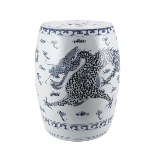 Legend of Asia Home Legend of Asia Hong Wu Blue Dragon Garden Stool