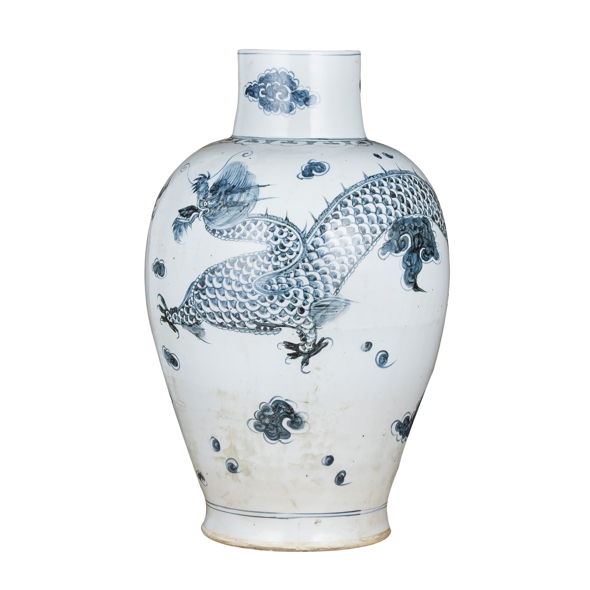 Legend of Asia Home Legend of Asia Indigo Baluster Vase Dragon Motif