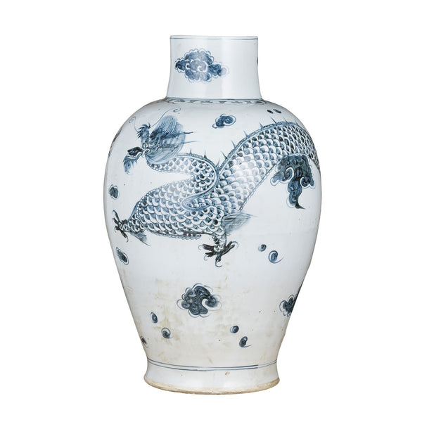 Legend of Asia Home Legend of Asia Indigo Baluster Vase Dragon Motif