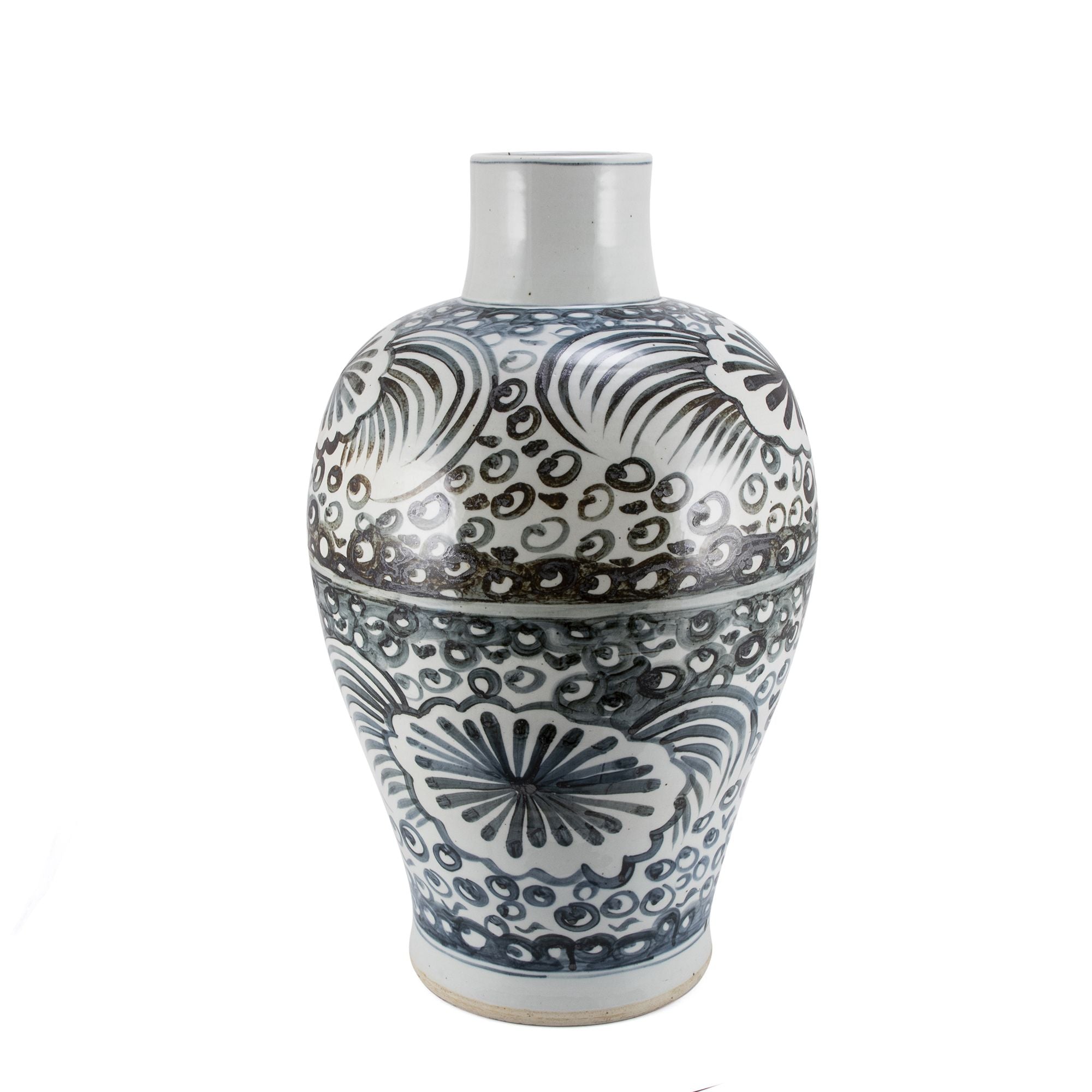 Legend of Asia Home Legend of Asia Indigo Baluster Vase Sea Flower Motif
