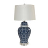 Legend of Asia Home Decor Legend of Asia Indigo Blue Circle Temple Jar Lamp
