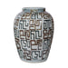 Legend of Asia Home Decor Legend of Asia Indigo Brown Maze Jar