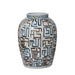 Legend of Asia Home Decor Legend of Asia Indigo Brown Maze Jar - Small