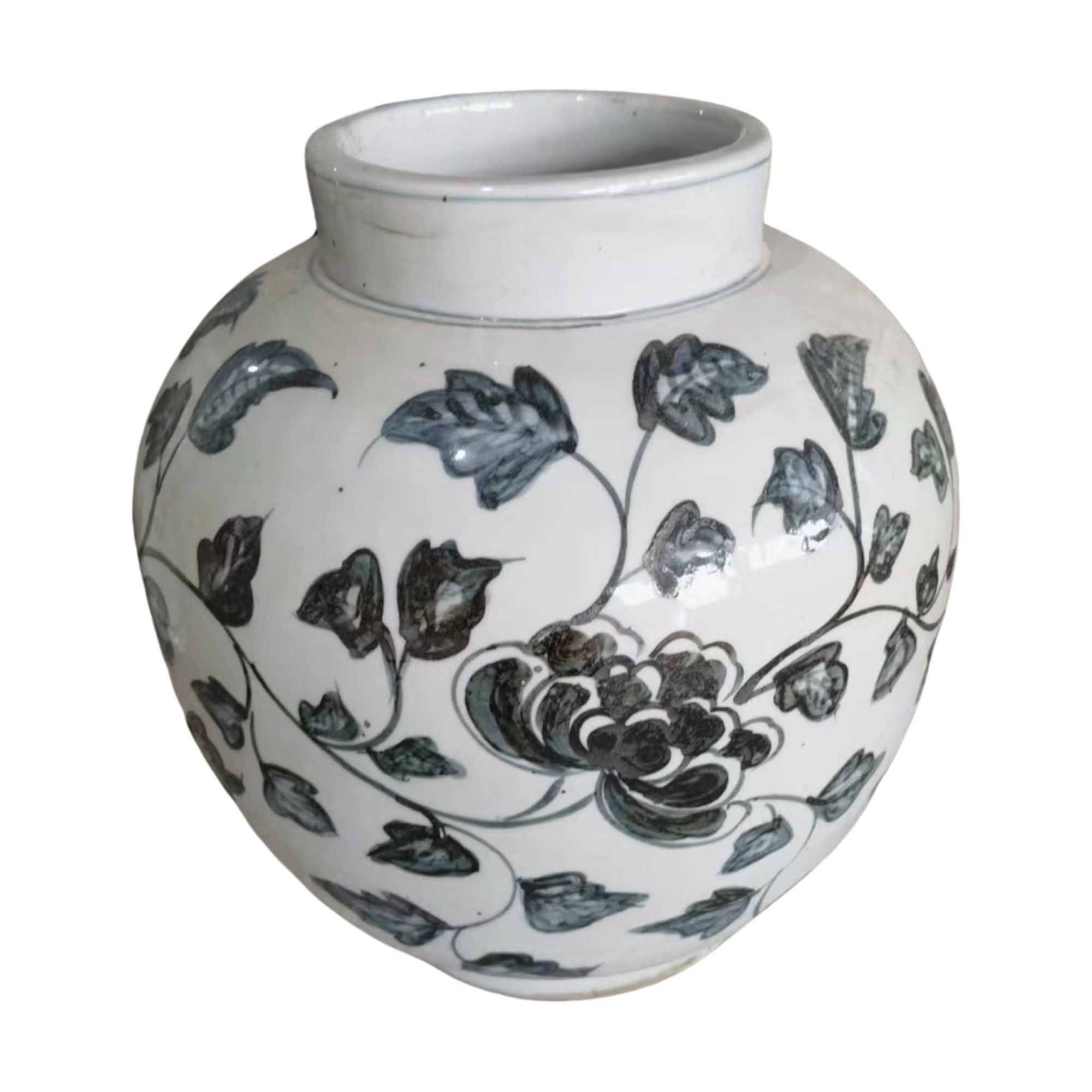 Legend of Asia Home Decor Legend of Asia Indigo Flower Vine Jar
