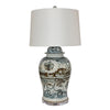 Legend of Asia Lighting Legend of Asia Indigo Sea Flower Temple Jar Lamp