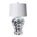 Legend of Asia Lighting Legend of Asia Indigo Yuan Dynasty Bamboo Flaring Rim Jar Table Lamp