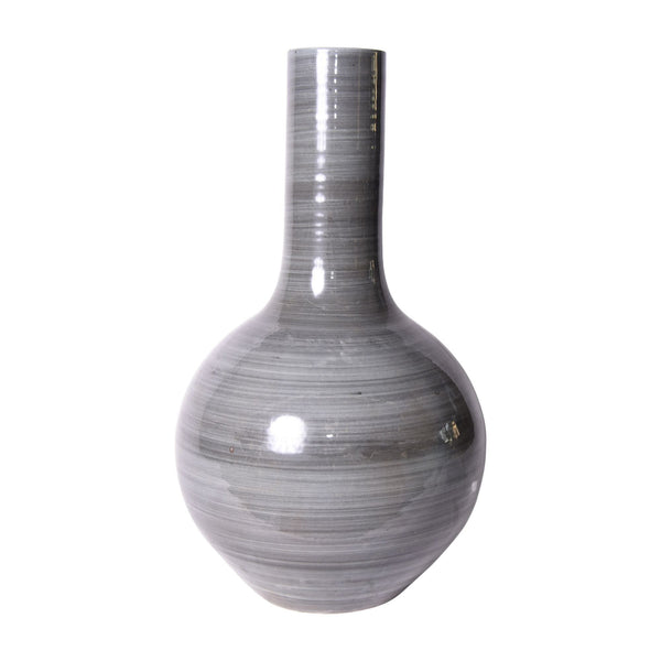 Legend of Asia Home Legend of Asia Iron Gray Globular Vase Medium